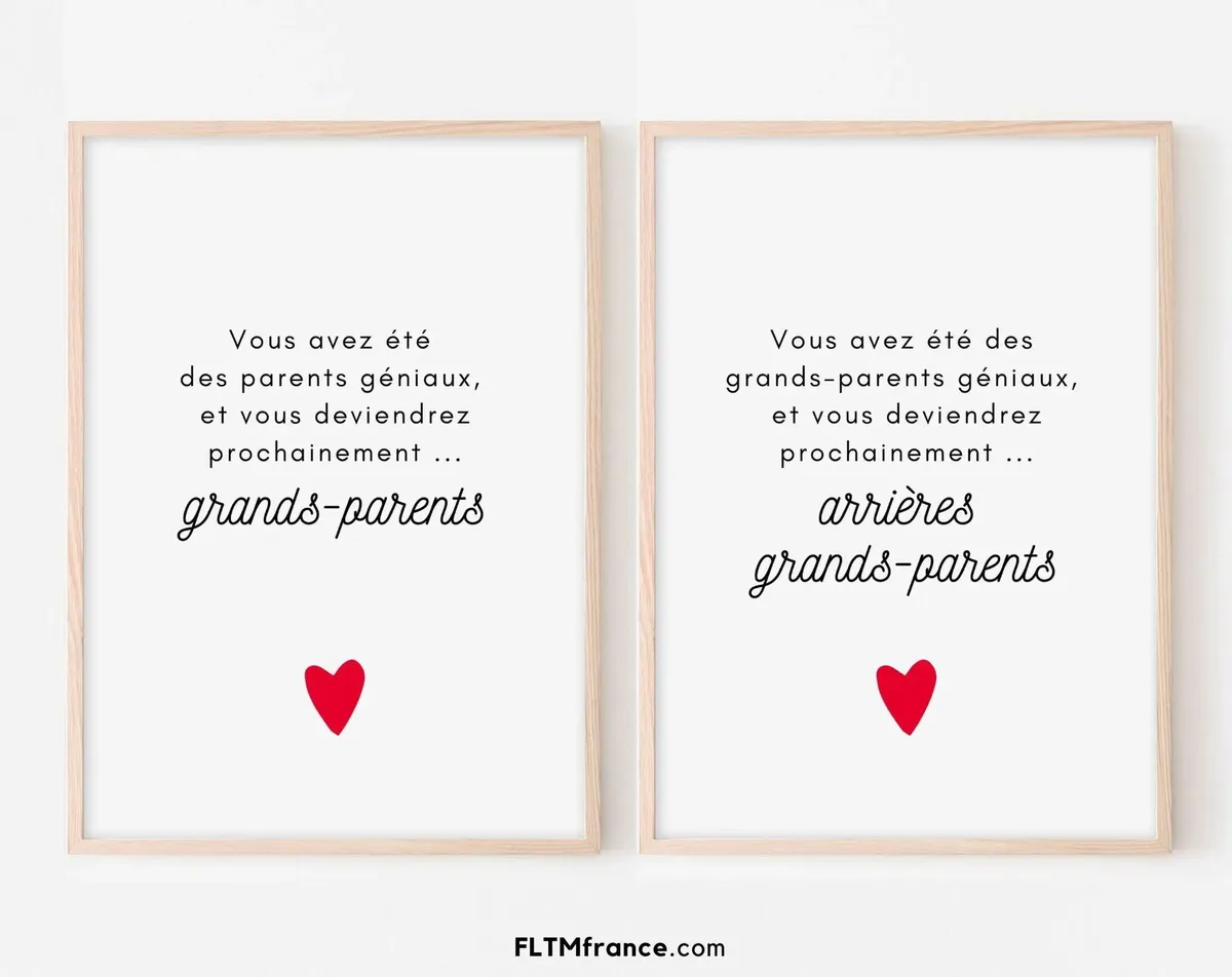 Une table en bois avec une tasse de tisane, des petits chaussons en laine et une enveloppe ouverte contenant une photo